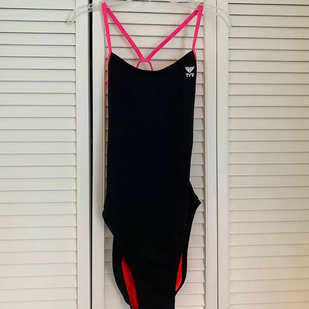 New black and neon speedo one piece